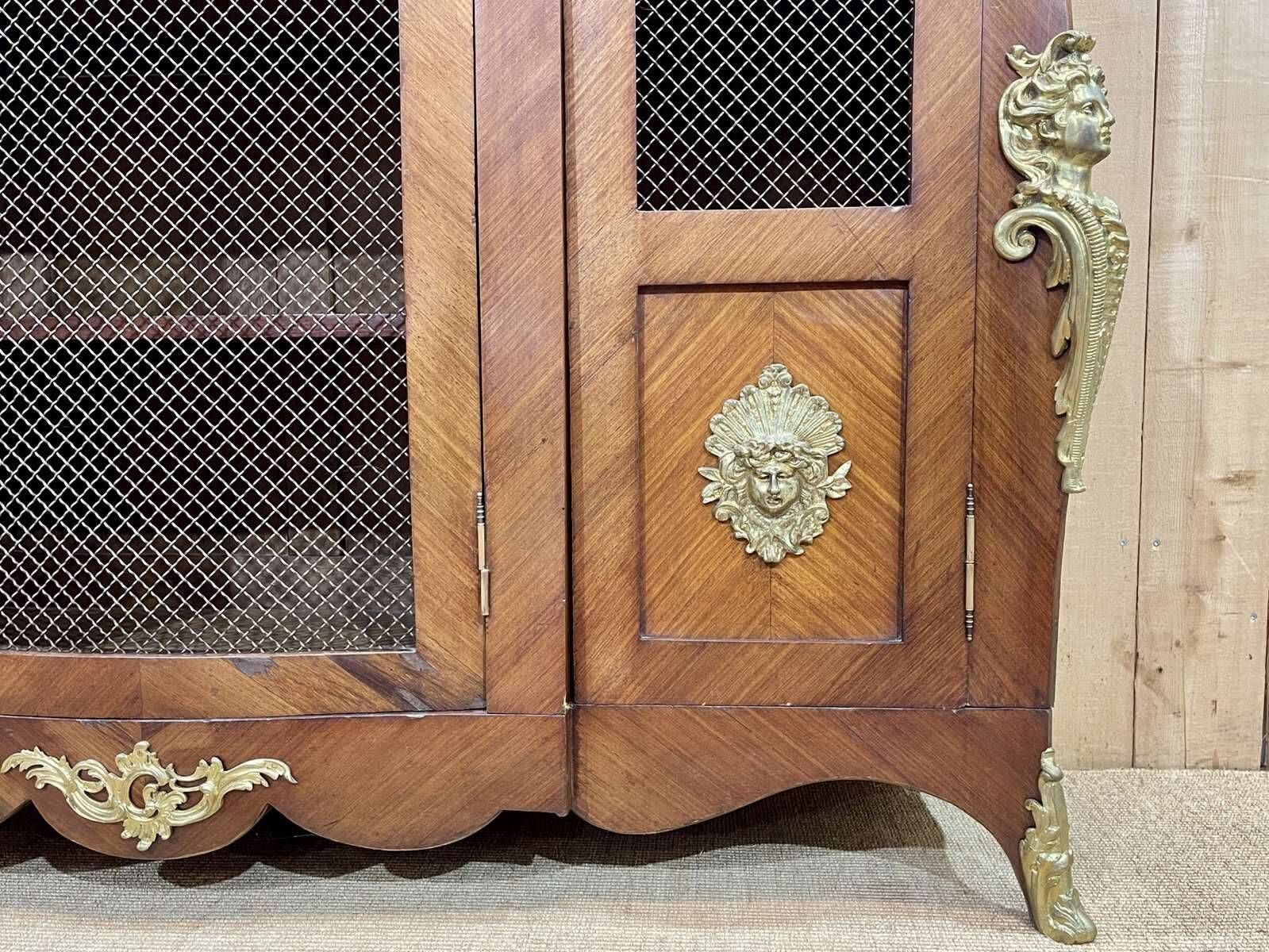 Late 19th century Regency style bookcase in rosewood and oak, removable