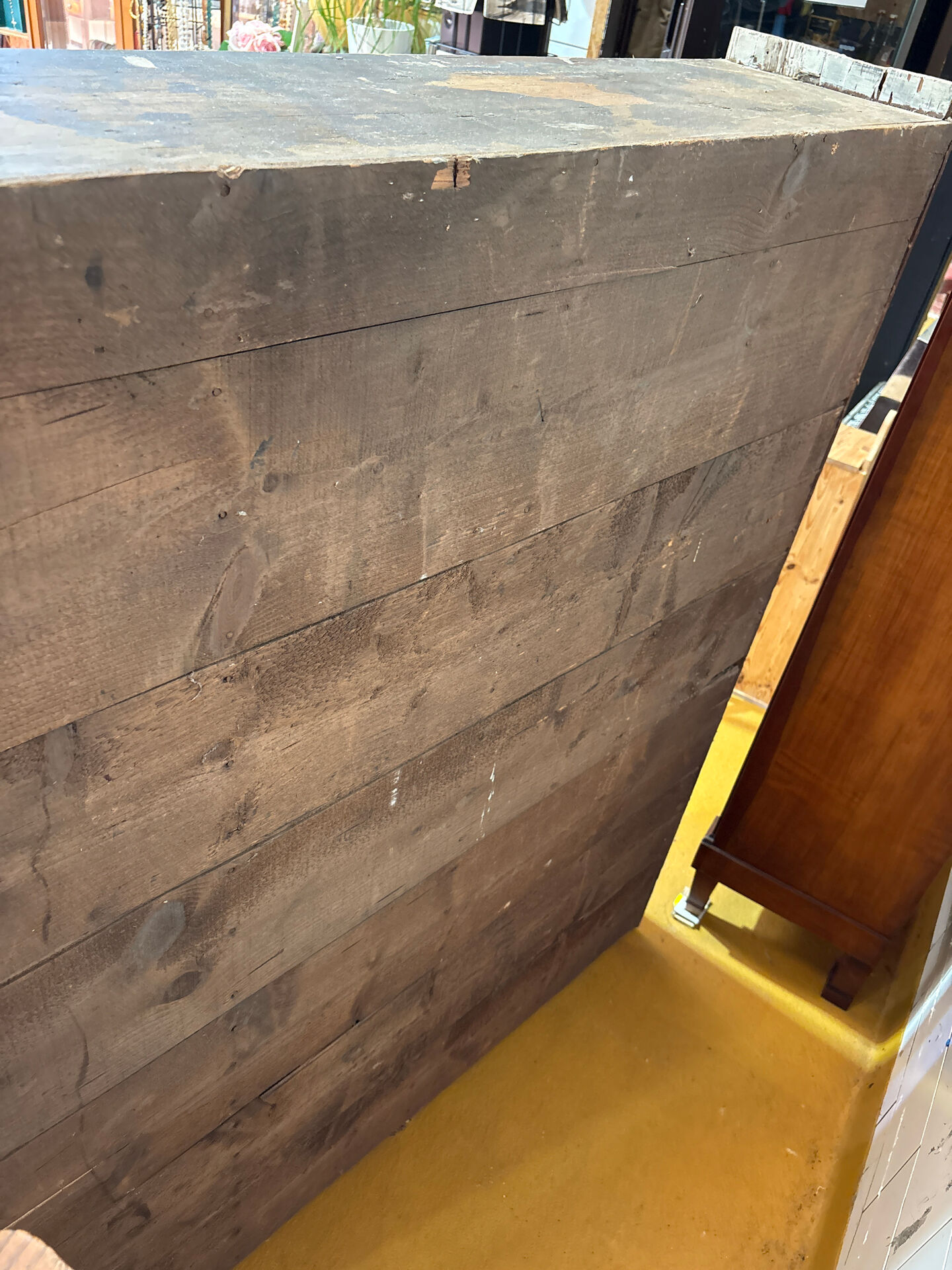 Large antique workshop cabinet with 44 drawers – patinated wood