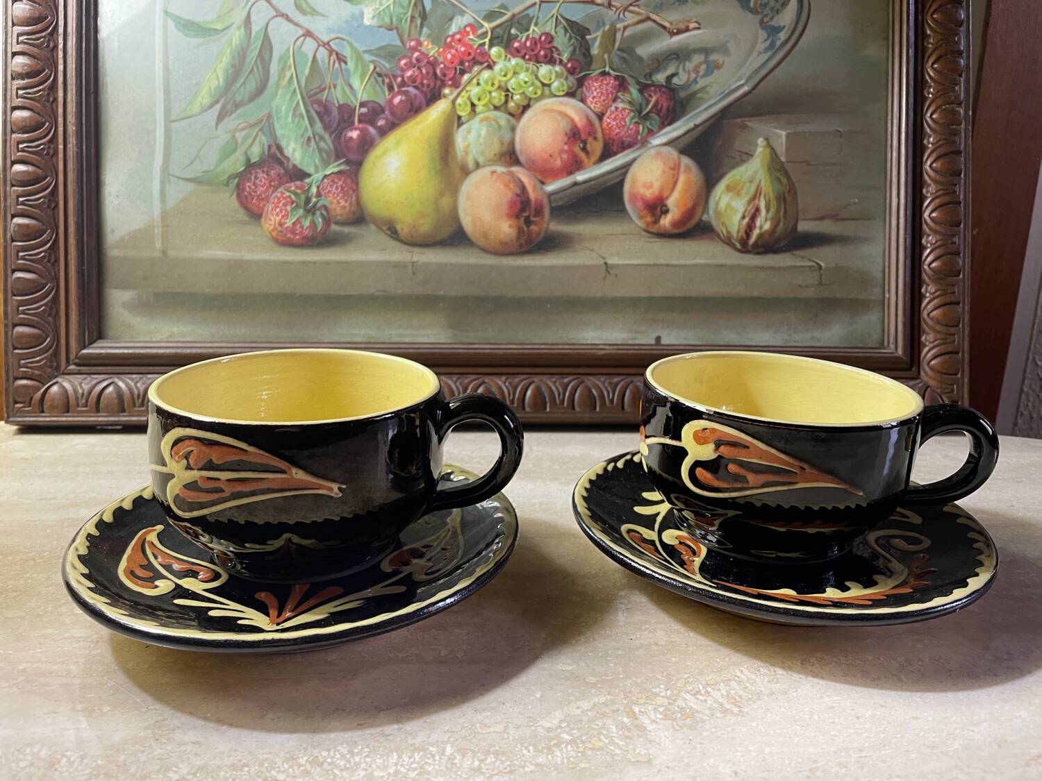 Alsatian ceramic lunch set