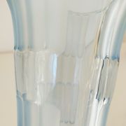 Vase art déco verre bleuté