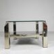 Belgo Chrom coffee table with 2 glass plates, 1970s