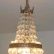Suspension chandelier with metal and glass grapevines manufactured 60's / 70's