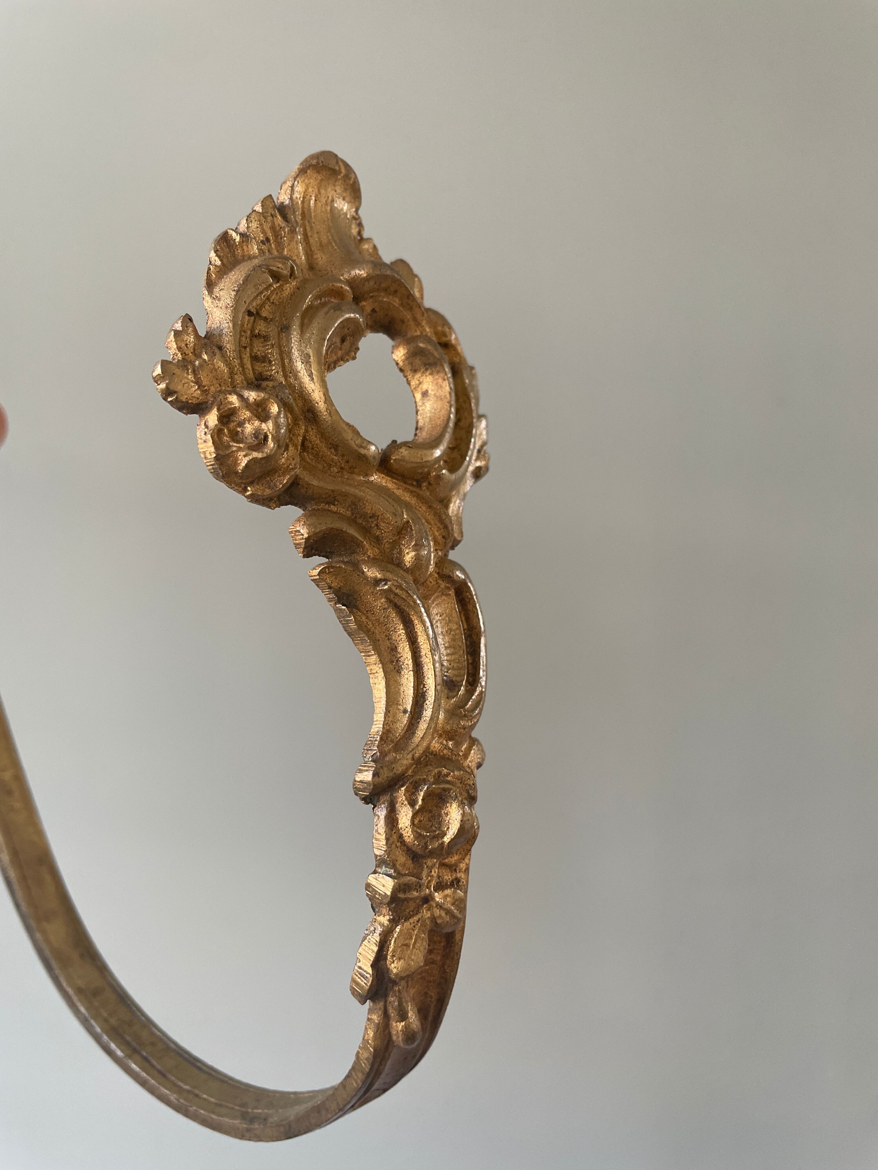 Paire de porte embrasses en bronze doré Napoléon III