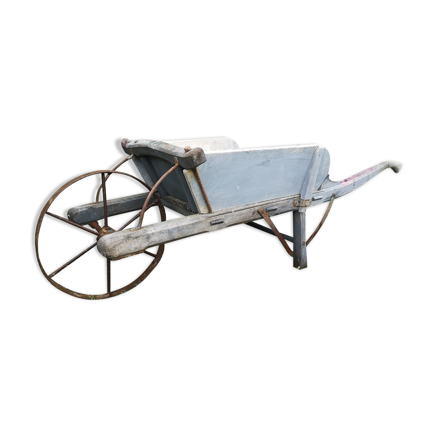 Wheelbarrow old folk art