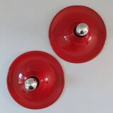 Set of two Italian Targetti design wall lights from the 70s