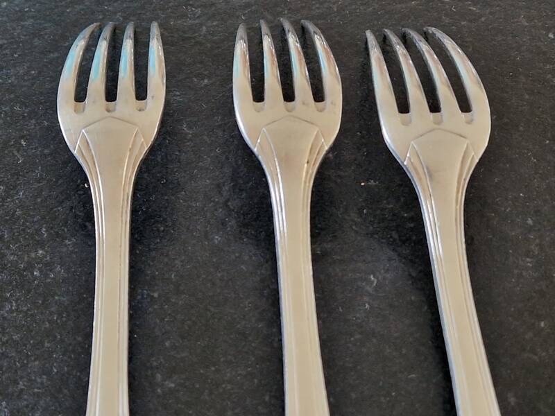 Christofle - Set of 8 table forks model Boréal in silver-plated metal