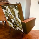 Vintage leather chair olive green