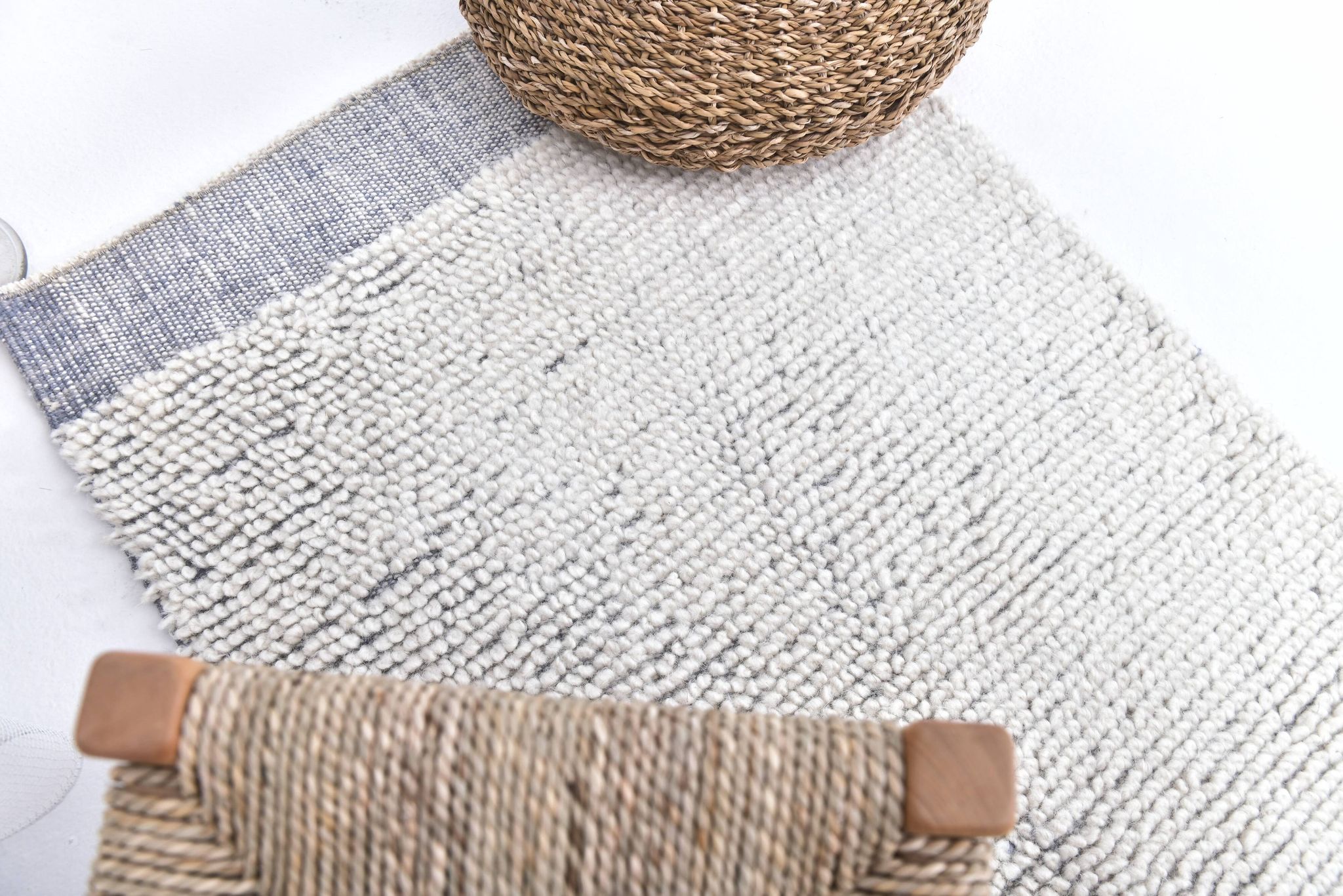 2x8 Blue White Moroccan Runner Rug, 68x250 Cm