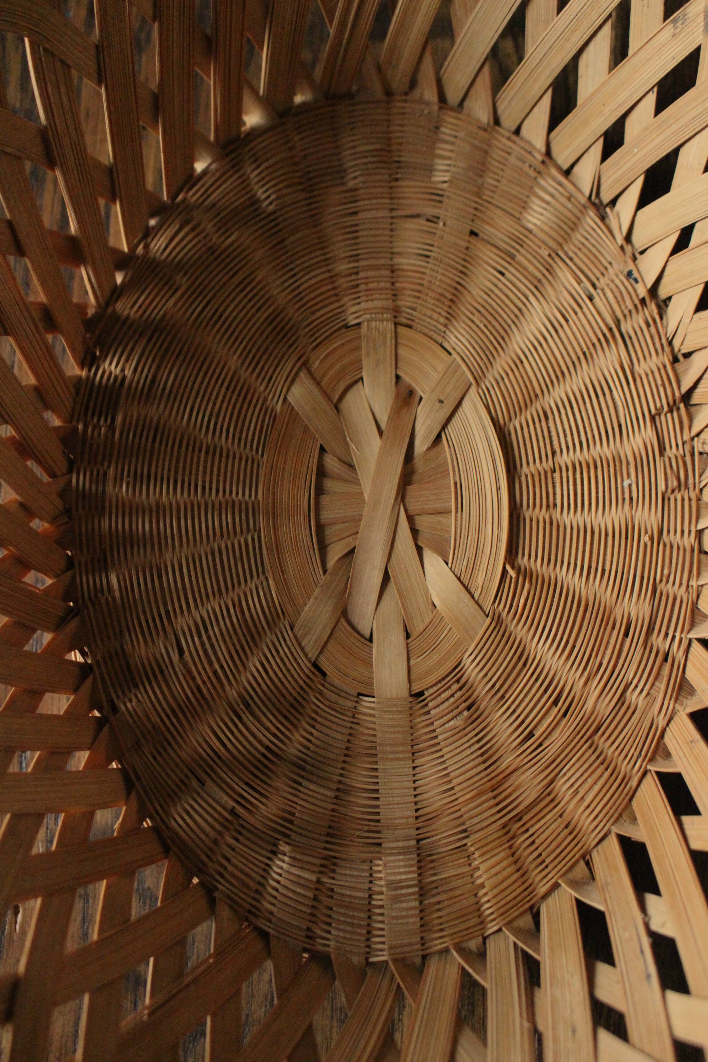 Vintage oval openwork basket