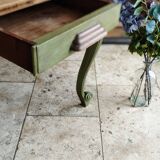 Olive green patinated table