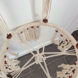 Hanging plant holder in macramé 80s