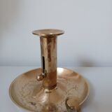 Brass candle holder, cellar rat