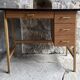 Modernist desk with drawers and formica top - vintage 1960