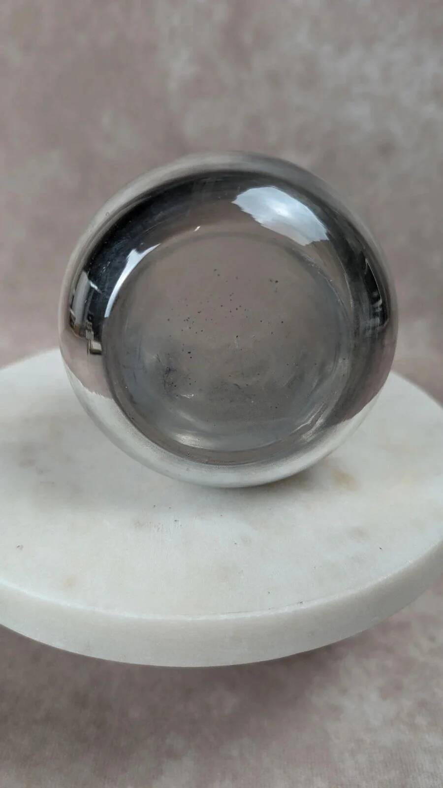 Vintage silvered glass vase