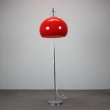 Lampadaire Space Age Guzzini Meblo en plastique et métal chromé, Italie années 1970