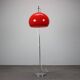 Guzzini Meblo Floor Lamp with Plastic Shade, Italy 1970s — Space Age Chrome