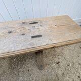 Pair of solid wood farmhouse benches 220cm for rustic farmhouse table.