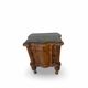 art deco walnut serpentine nightstands, 1920s