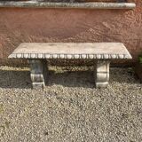 Stone garden bench