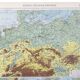 Carte ancienne Europe du Nord Allemagne Pologne Danemark  43x43cm de 1950