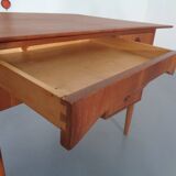 Vintage Danish Curved Teak Desk, 1960s