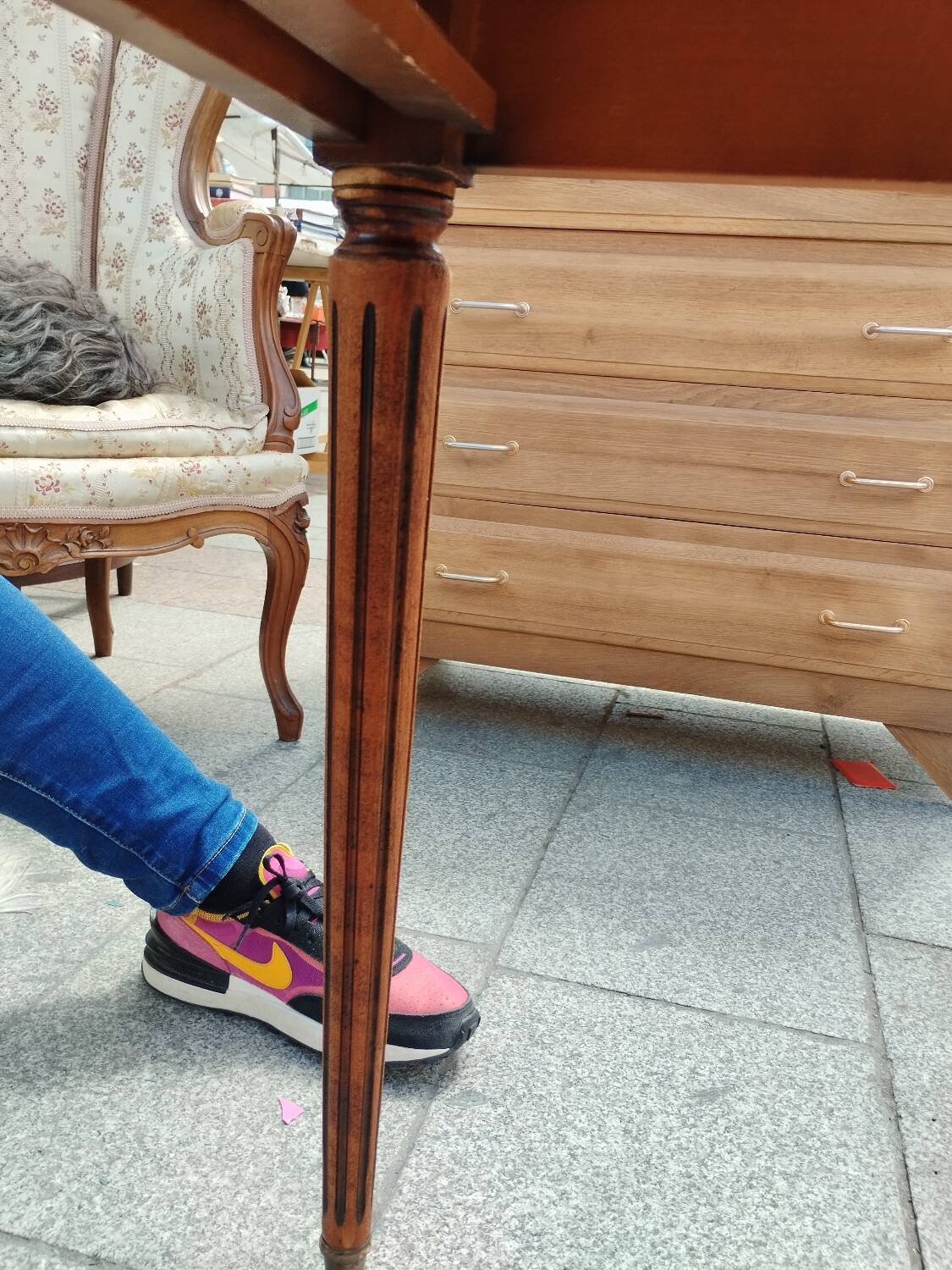 Old Louis XVI style flat desk