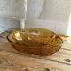 Vintage amber glass fruit bowl