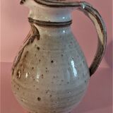 Glazed terracotta pitcher signed Pierrette XXth