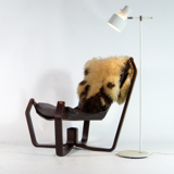 Vintage retro leather Falcon chair by Sigurd Ressell