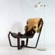 Vintage retro leather Falcon chair by Sigurd Ressell