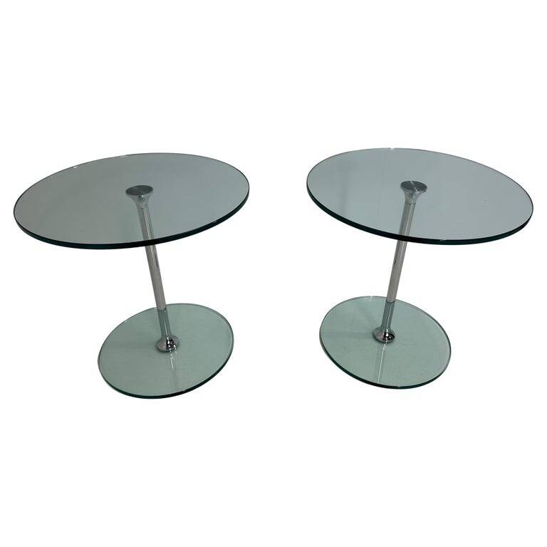 Italian Mid Century Chromed Metal And Glass Coffee Table, 1970s