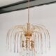 Italian Cascata chandelier with Murano drops, 1970s