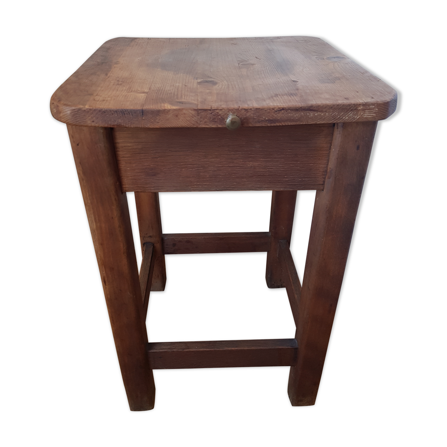 Wooden stool with chest
