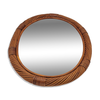Rattan mirror