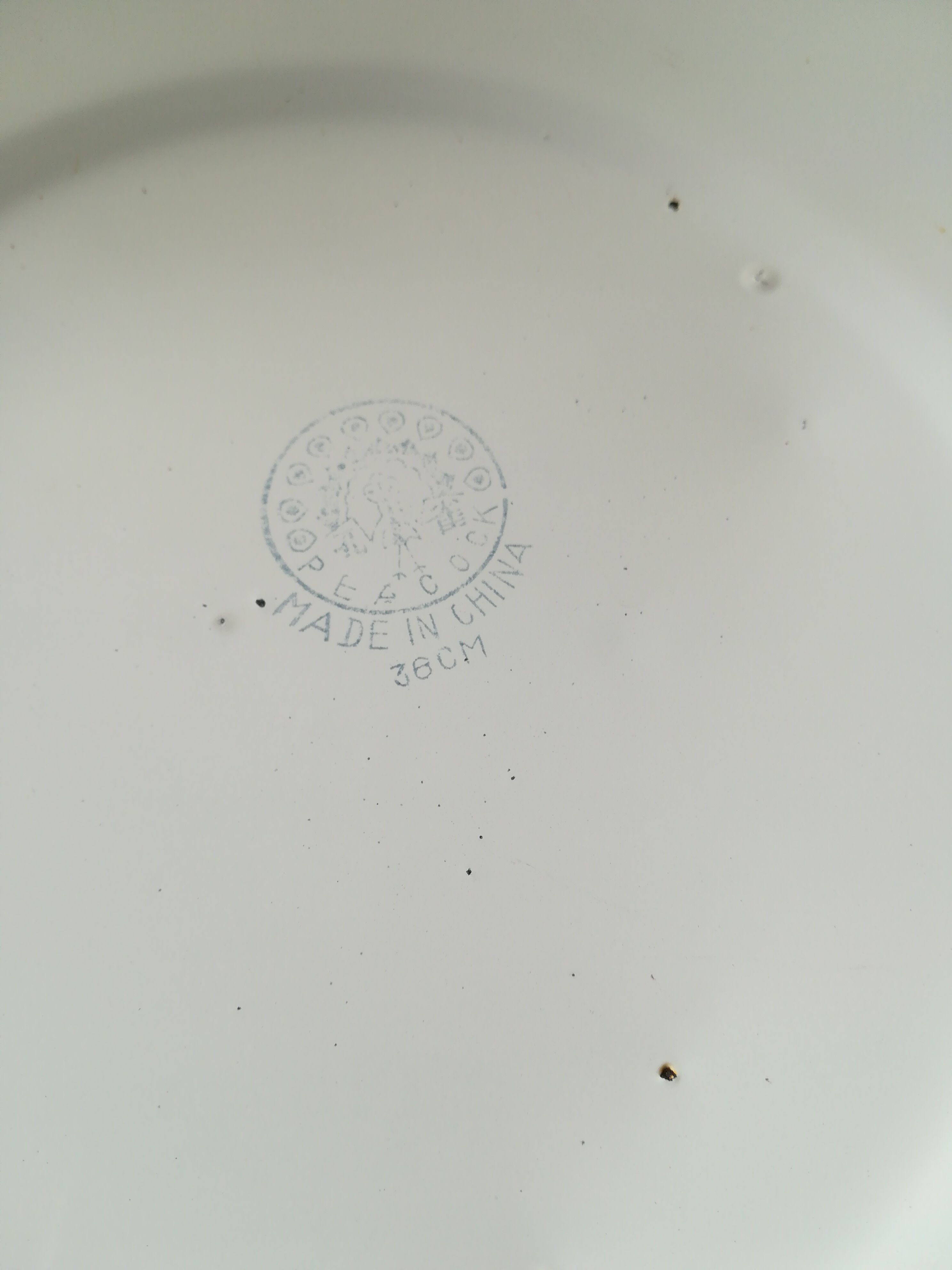 Set of 3 enameled sheet metal dishes