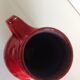 Fat Lava red ceramic vase by Pfortner Keramik / vintage 60s-70s