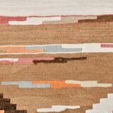 Brown & Cream Persian Kilim Rug, 260x341Cm