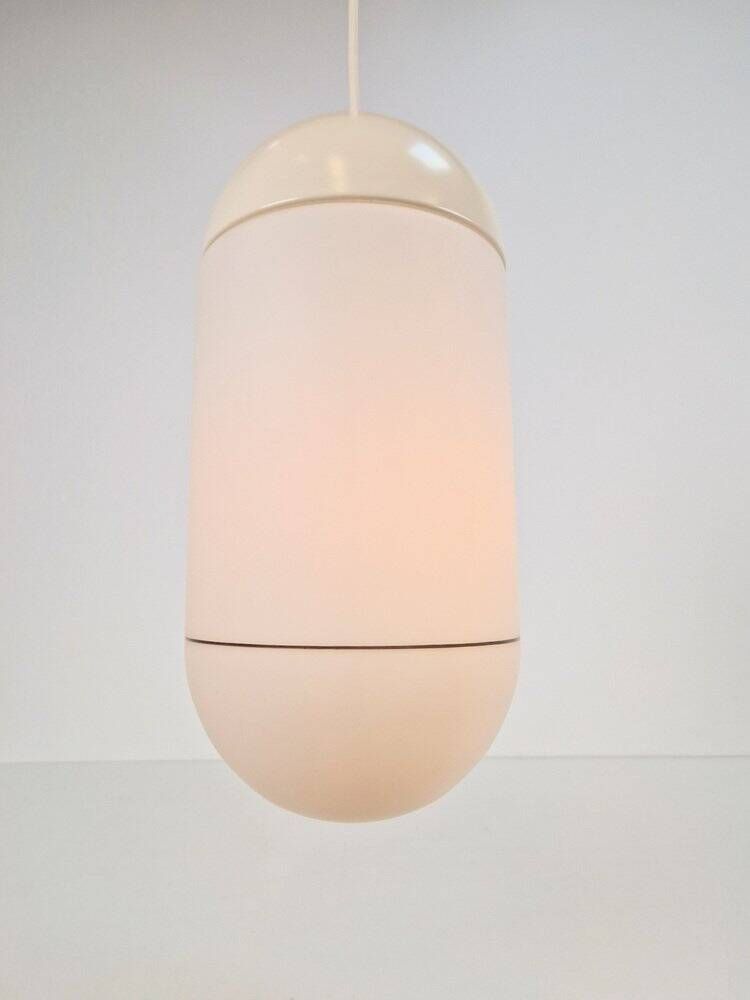 Vintage Pill Pendant Lamp in Milk Glass from Peill & Putzler, Germany, 1960s