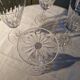 5 antique large glasses for wine/water, cut crystal