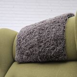 1970s, Danish highback armchair, wool, oak