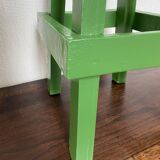 Wooden slatted stool