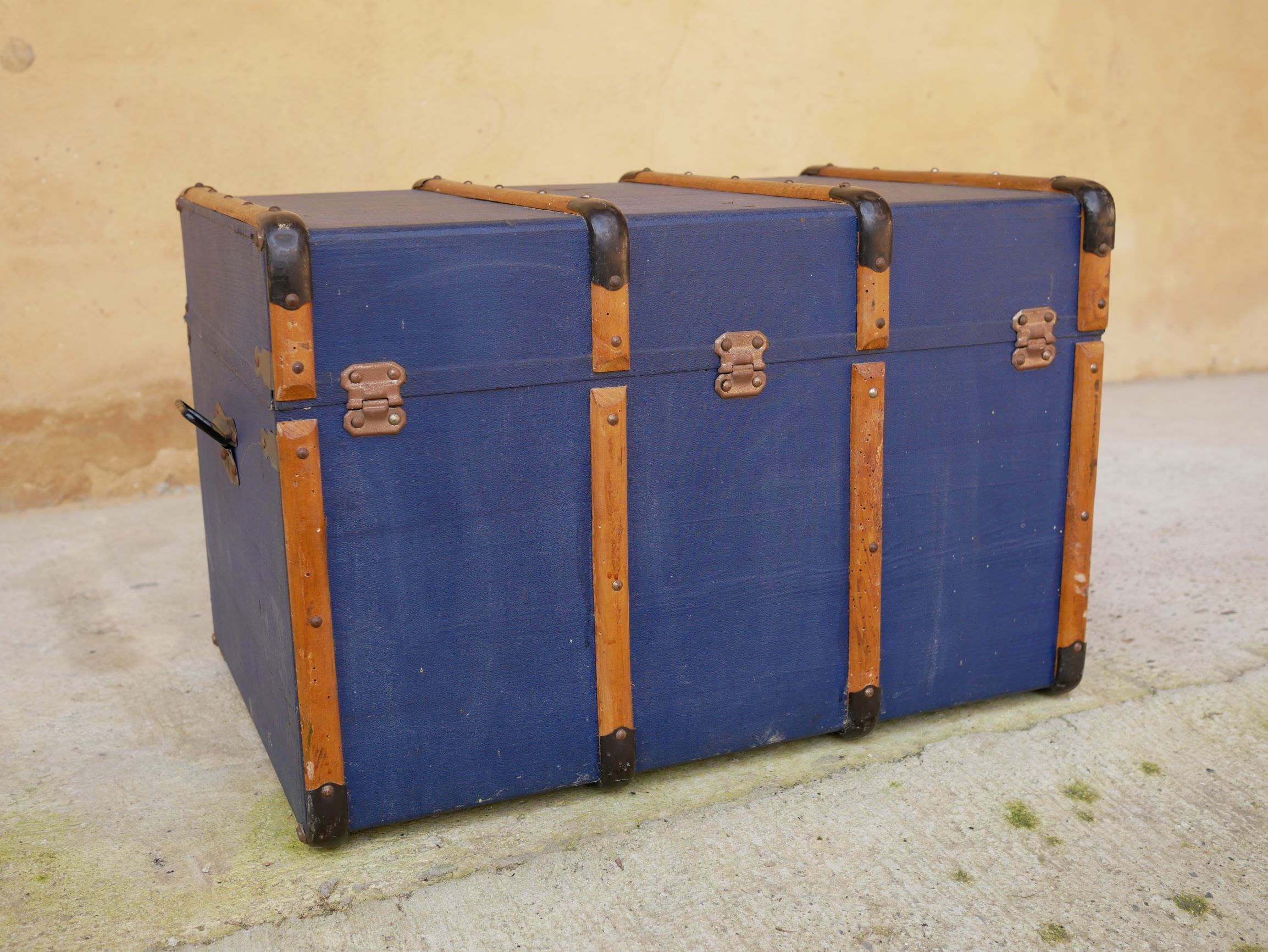 Blue vintage trunk
