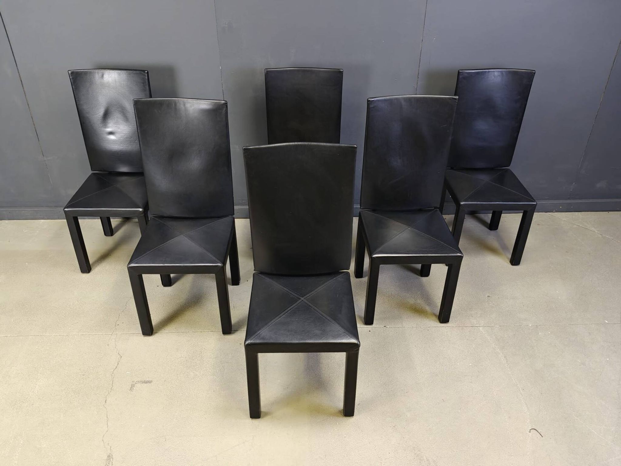 Arcalla high back dining chairs by Paolo Piva for B& B Italia set of 6