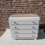 Marble-topped chest of drawers