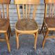 (Lot) 4 vintage wooden bistro chairs by Baumann