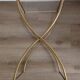 Table d'appoint laiton et plexiglass vintage