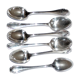 CHRISTOFLE Series of 6 teaspoons dessert silver metal model Pompadour 13cm