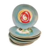 8 ceramic dessert plates