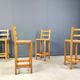 Vintage oak and papercord bar stools, 1960s - vintage bar stools