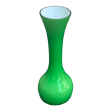 Vintage green opaline vase